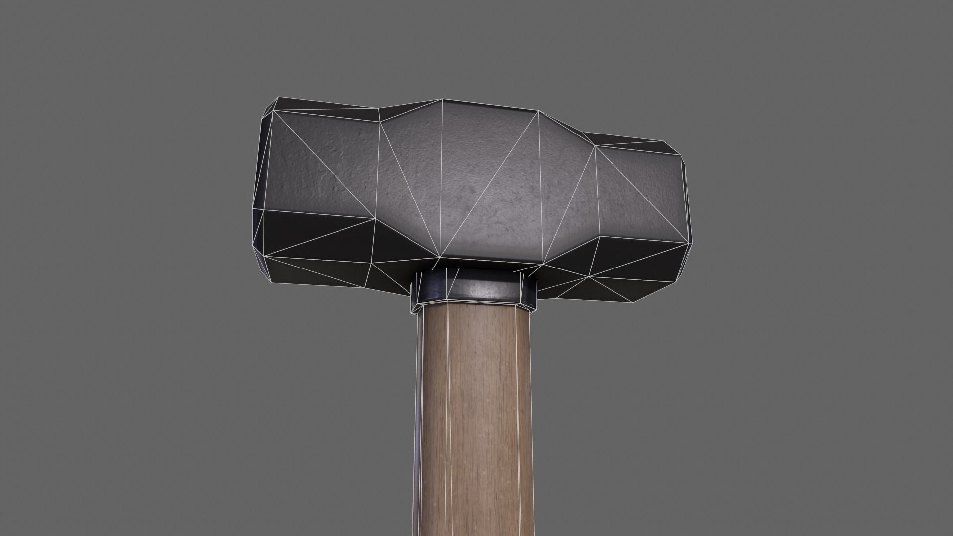PBR Sledge Hammer V1a Low-poly 3D model_5
