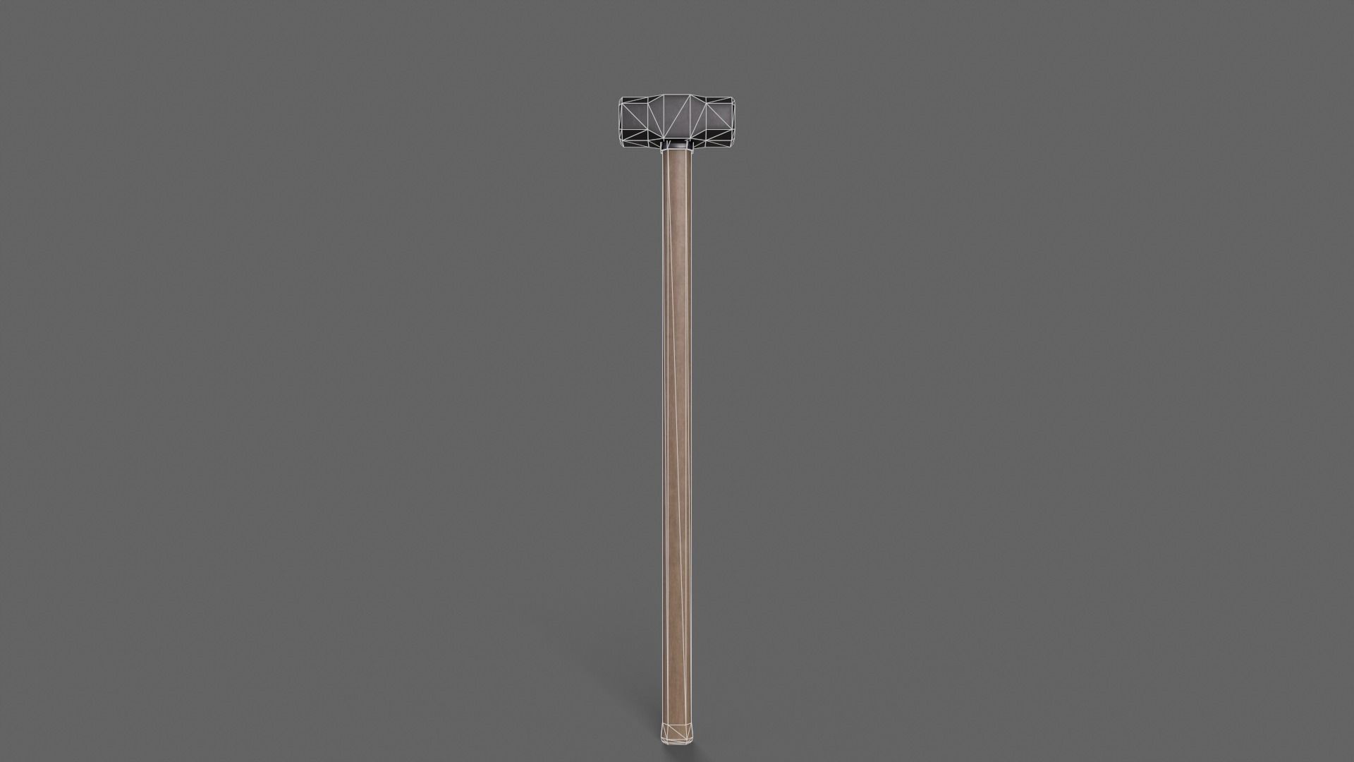 PBR Sledge Hammer V1a Low-poly 3D model_3
