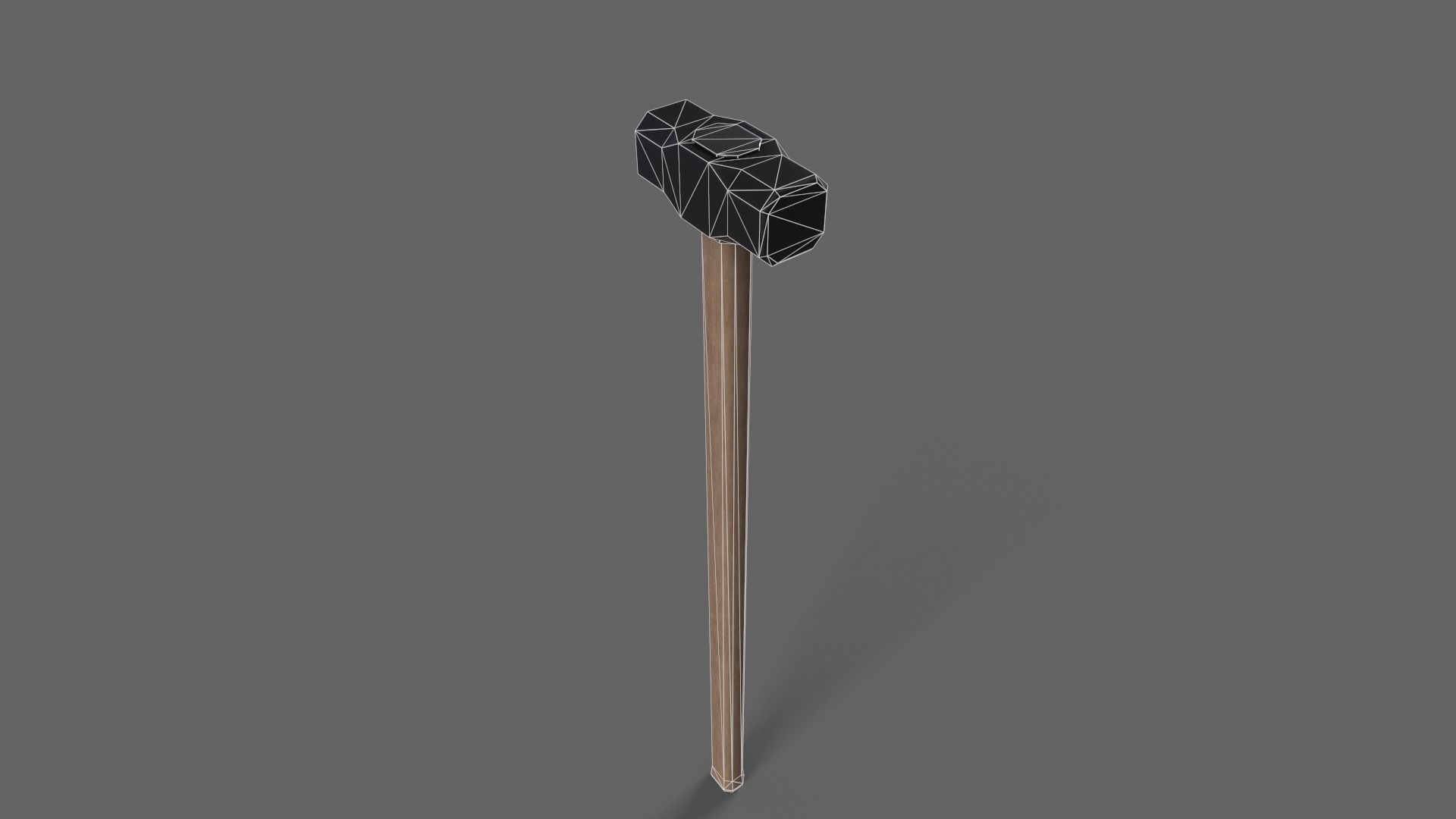PBR Sledge Hammer V1a Low-poly 3D model_7