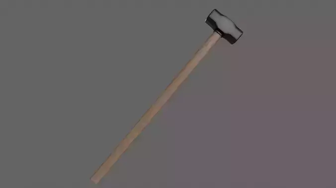 PBR Sledge Hammer V1a Low-poly 3D model