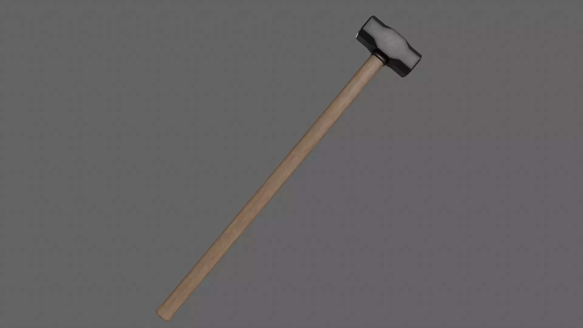 PBR Sledge Hammer V1a Low-poly 3D model_0