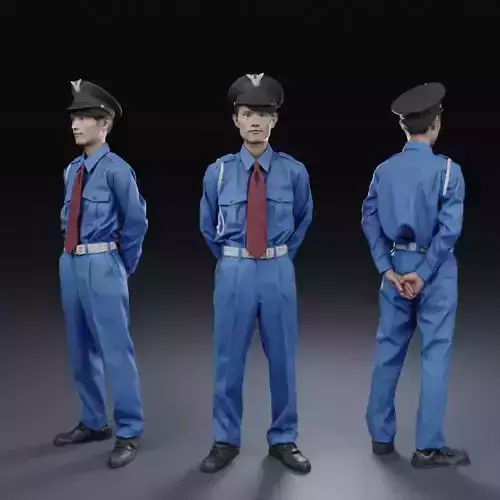 Posed 3D-Security guard 156ToshiN09