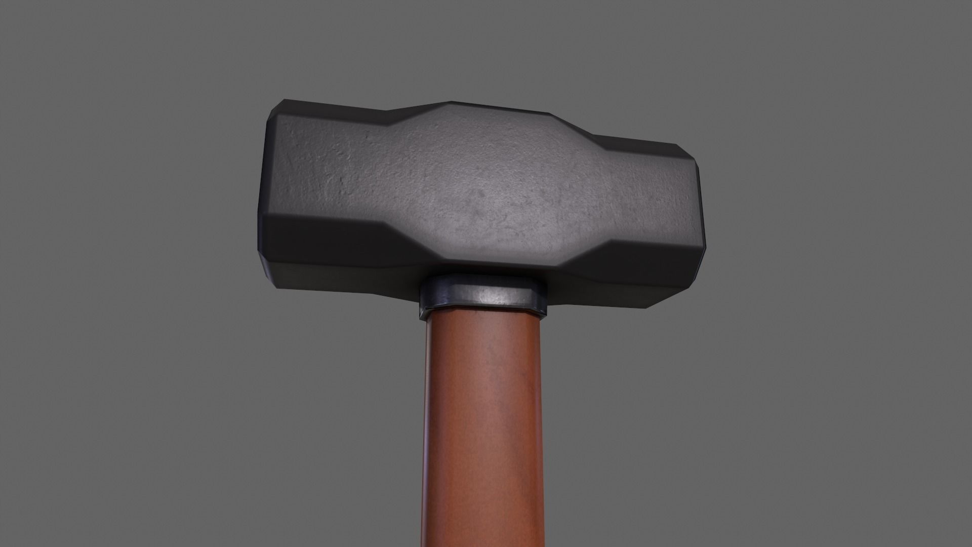 PBR Sledge Hammer V1b Low-poly 3D model_4