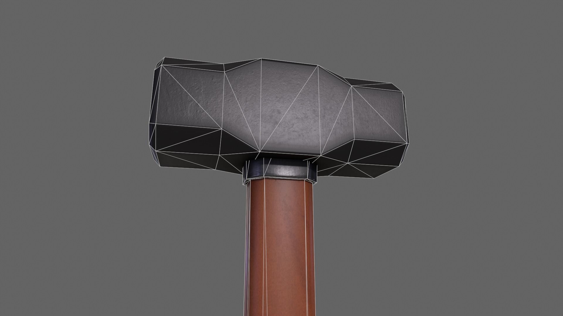 PBR Sledge Hammer V1b Low-poly 3D model_5