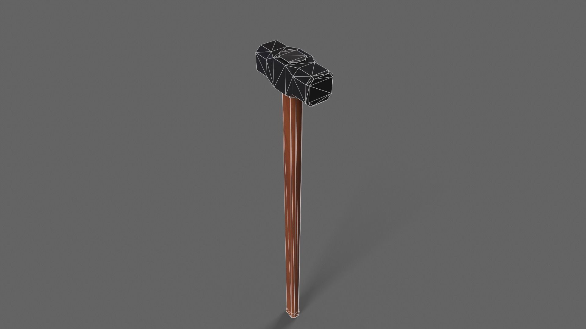PBR Sledge Hammer V1b Low-poly 3D model_7