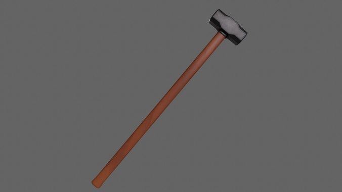 PBR Sledge Hammer V1b Low-poly 3D model