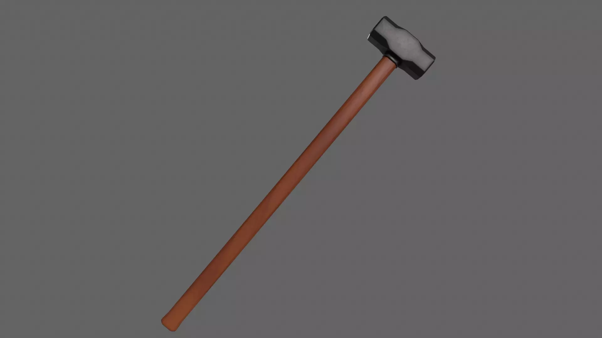 PBR Sledge Hammer V1b Low-poly 3D model_0