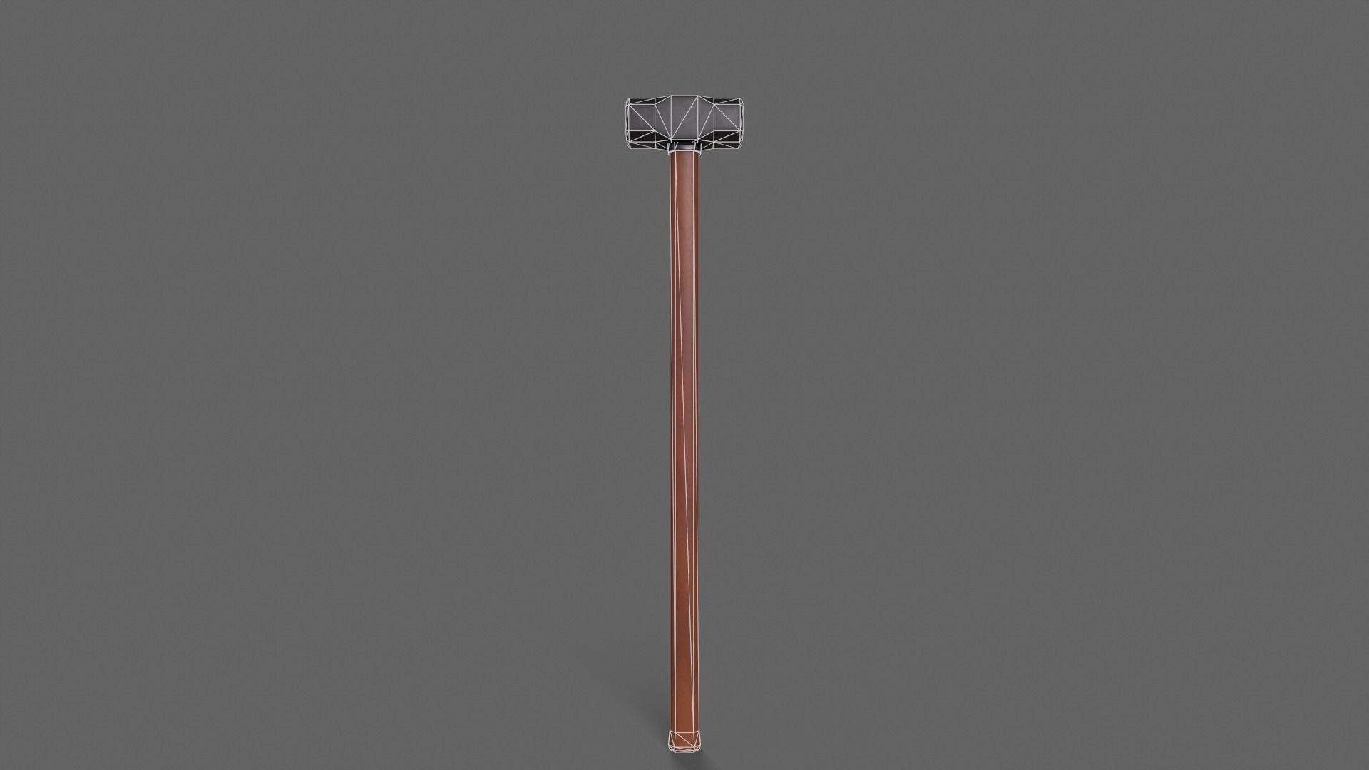 PBR Sledge Hammer V1b Low-poly 3D model_3