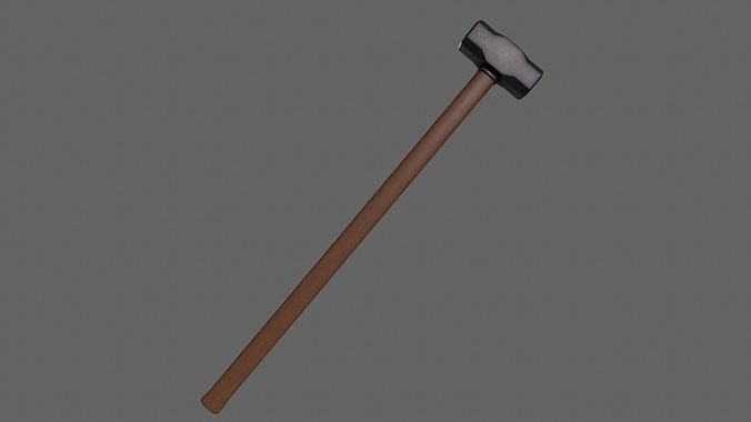 PBR Sledge Hammer V1c Low-poly 3D model