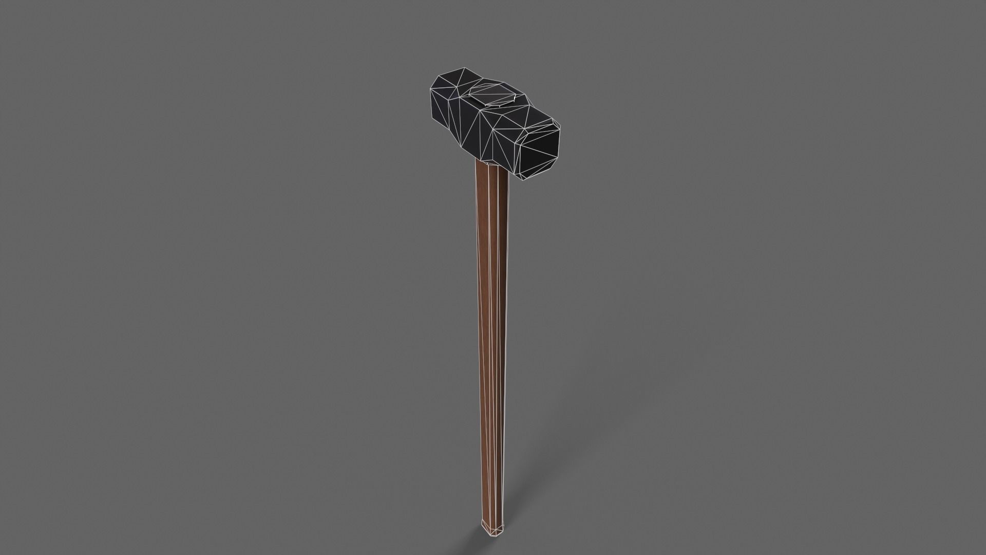 PBR Sledge Hammer V1c Low-poly 3D model_7