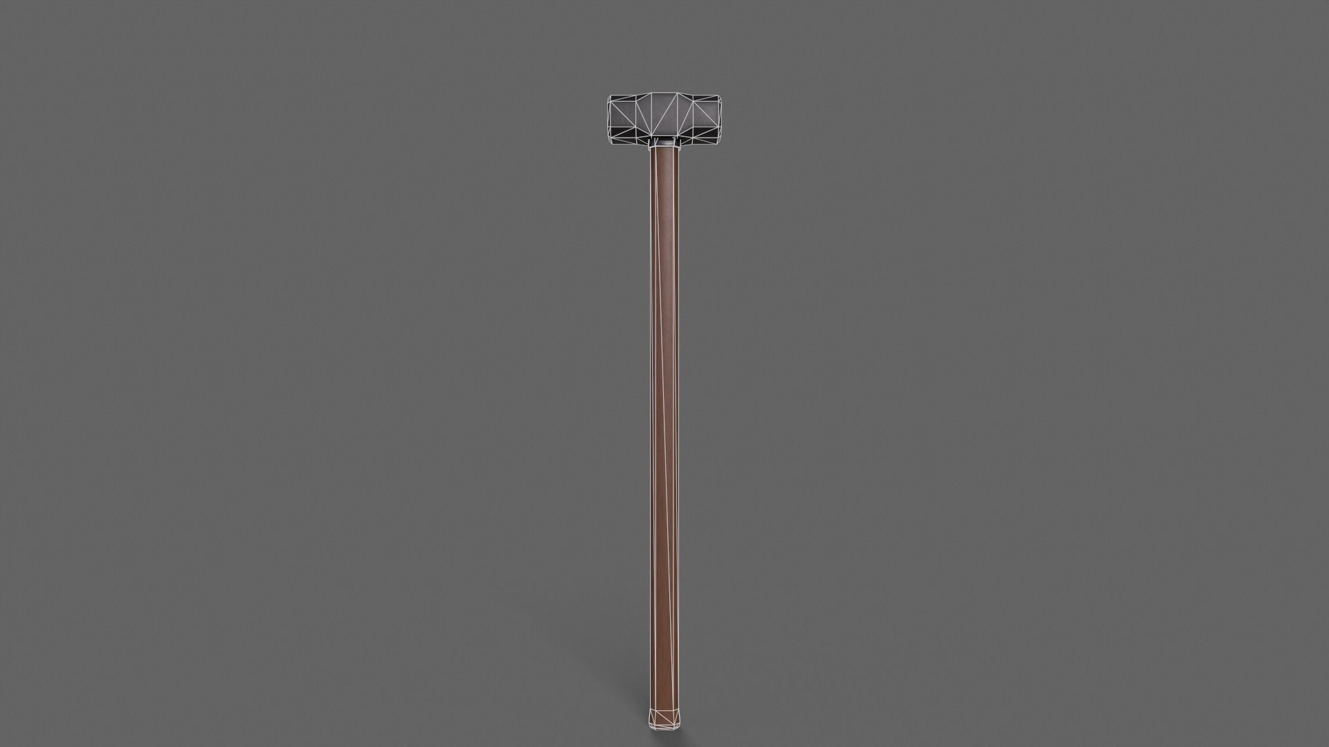 PBR Sledge Hammer V1c Low-poly 3D model_3