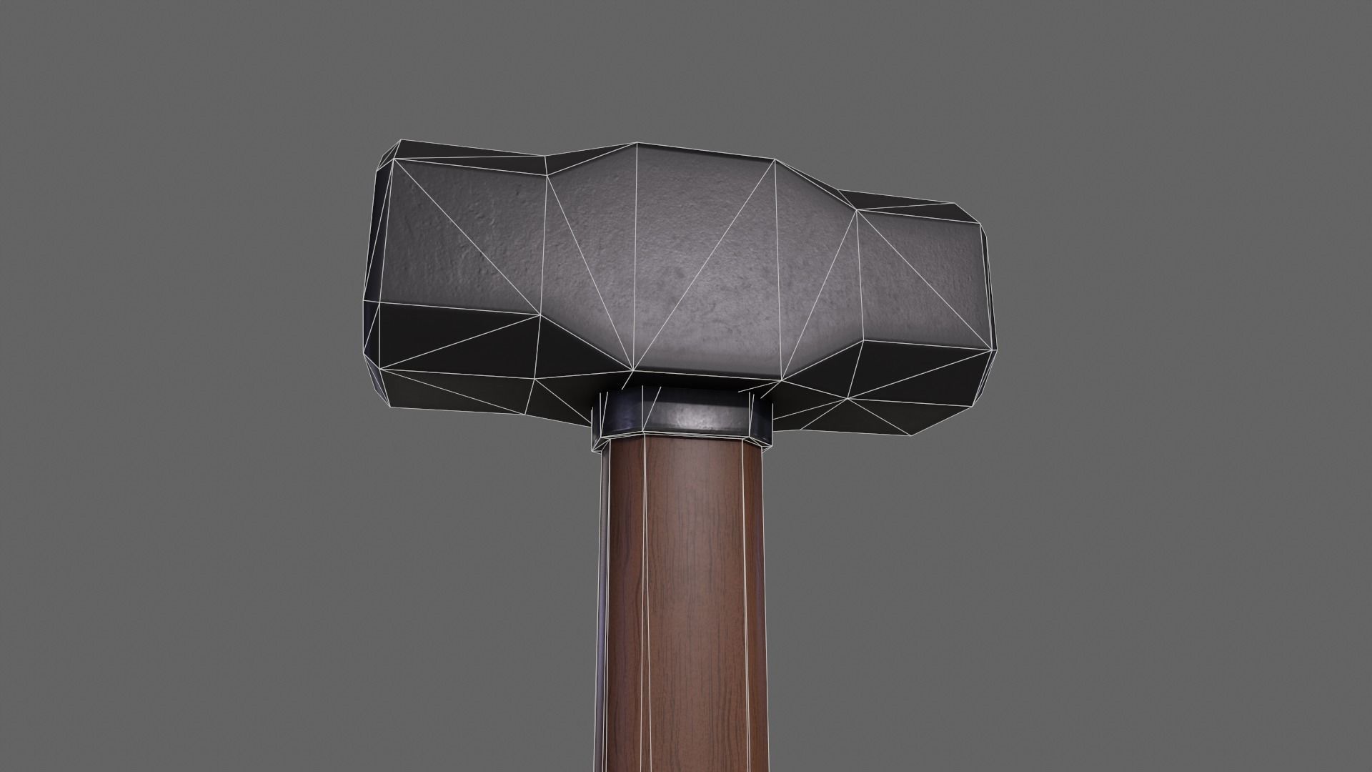 PBR Sledge Hammer V1c Low-poly 3D model_5