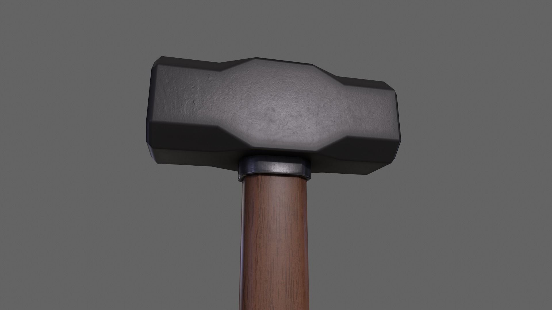 PBR Sledge Hammer V1c Low-poly 3D model_4