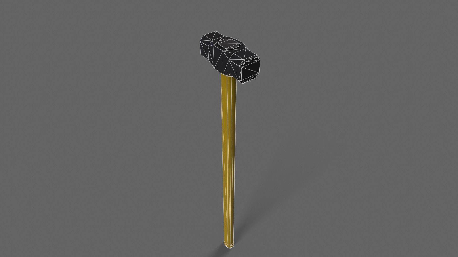 PBR Sledge Hammer V1d Low-poly 3D model_7