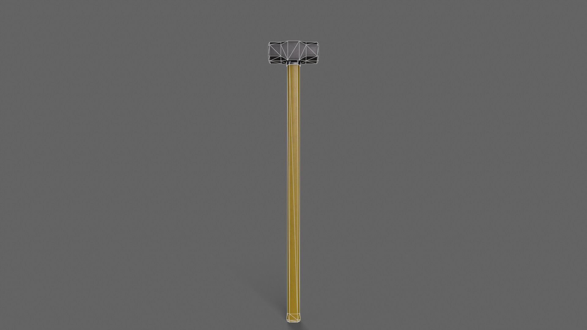 PBR Sledge Hammer V1d Low-poly 3D model_3