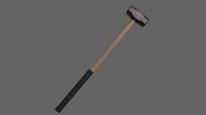 PBR Sledge Hammer V2c Low-poly 3D model