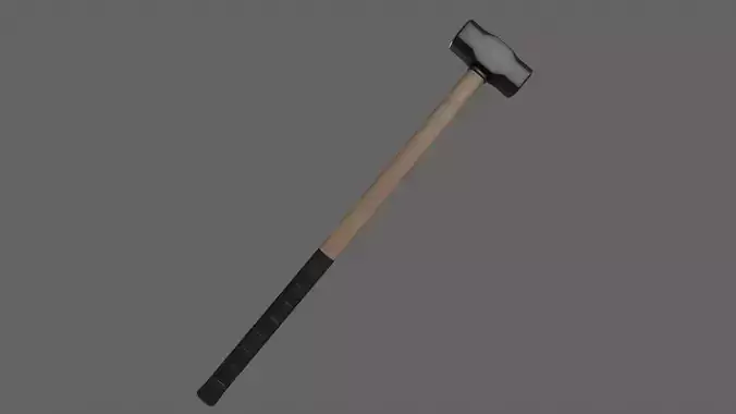 PBR Sledge Hammer V2c Low-poly 3D model