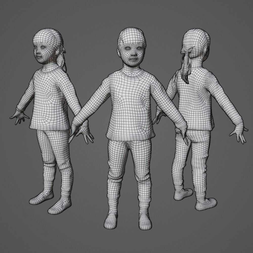 3d Model Animated 3d Female Child 245emij07 Vr Ar Low Poly Cgtrader 3d Model Animated 3d Female Child 245emij07 Vr Ar Low Poly Cgtrader