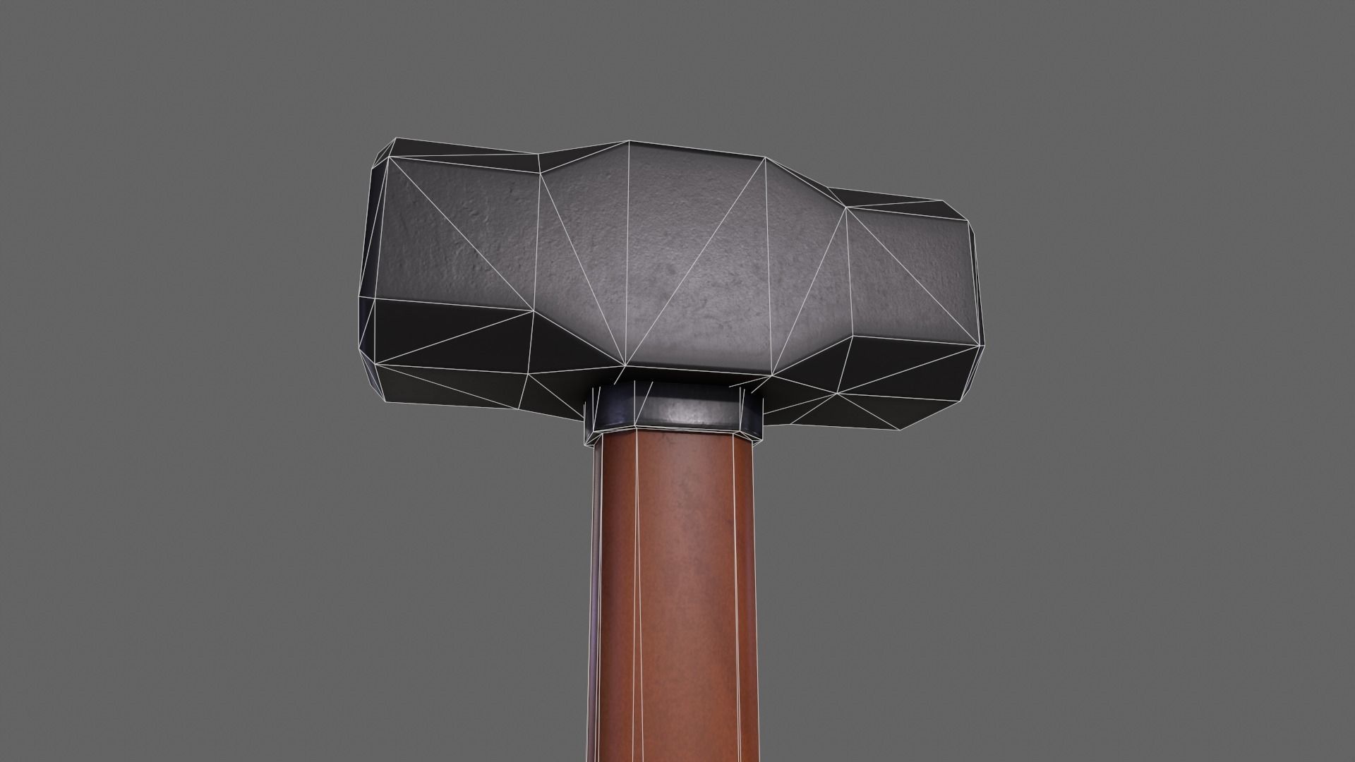 PBR Sledge Hammer V2d Low-poly 3D model_5