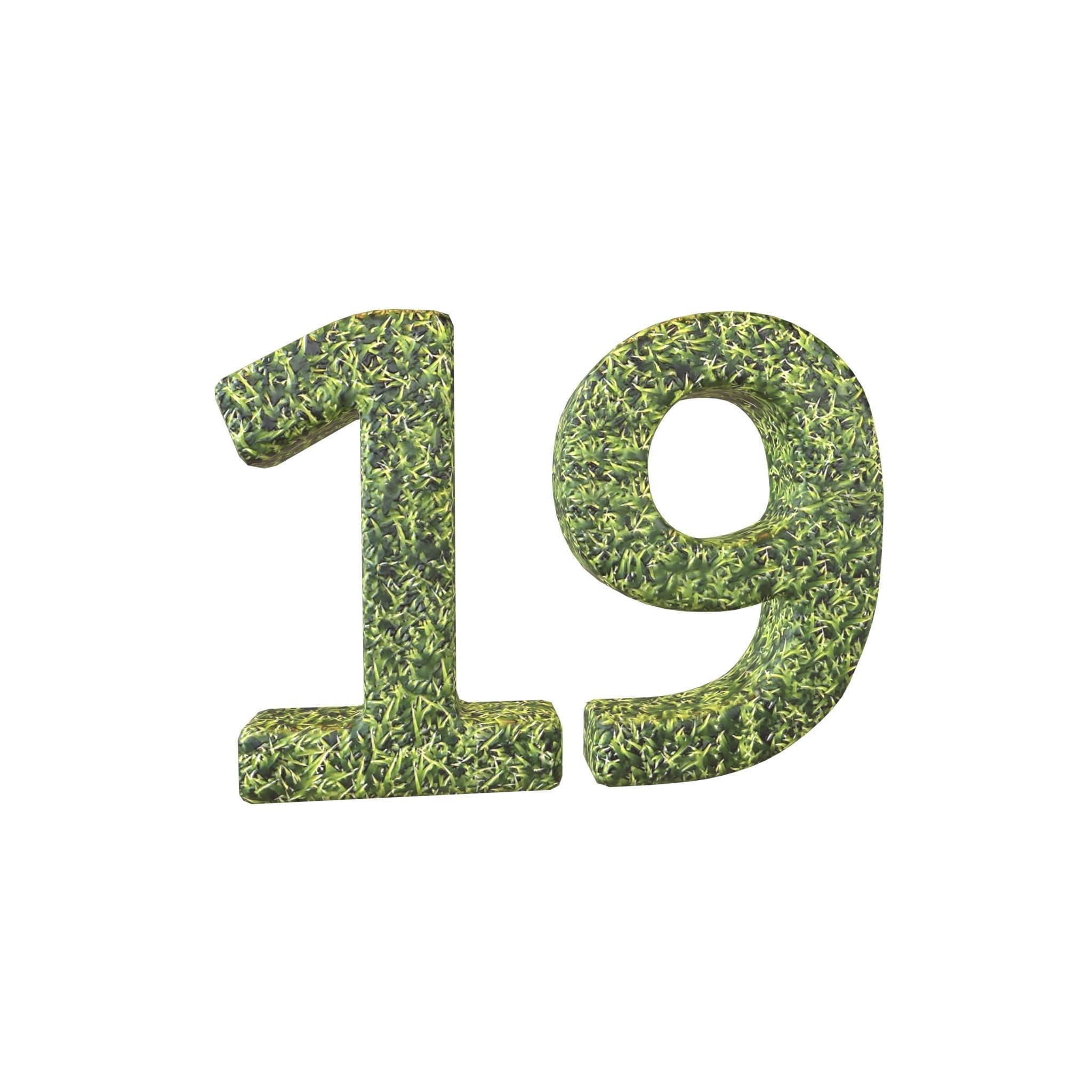Grass Date Number Pack Vol 1 Low-poly 3D model_66