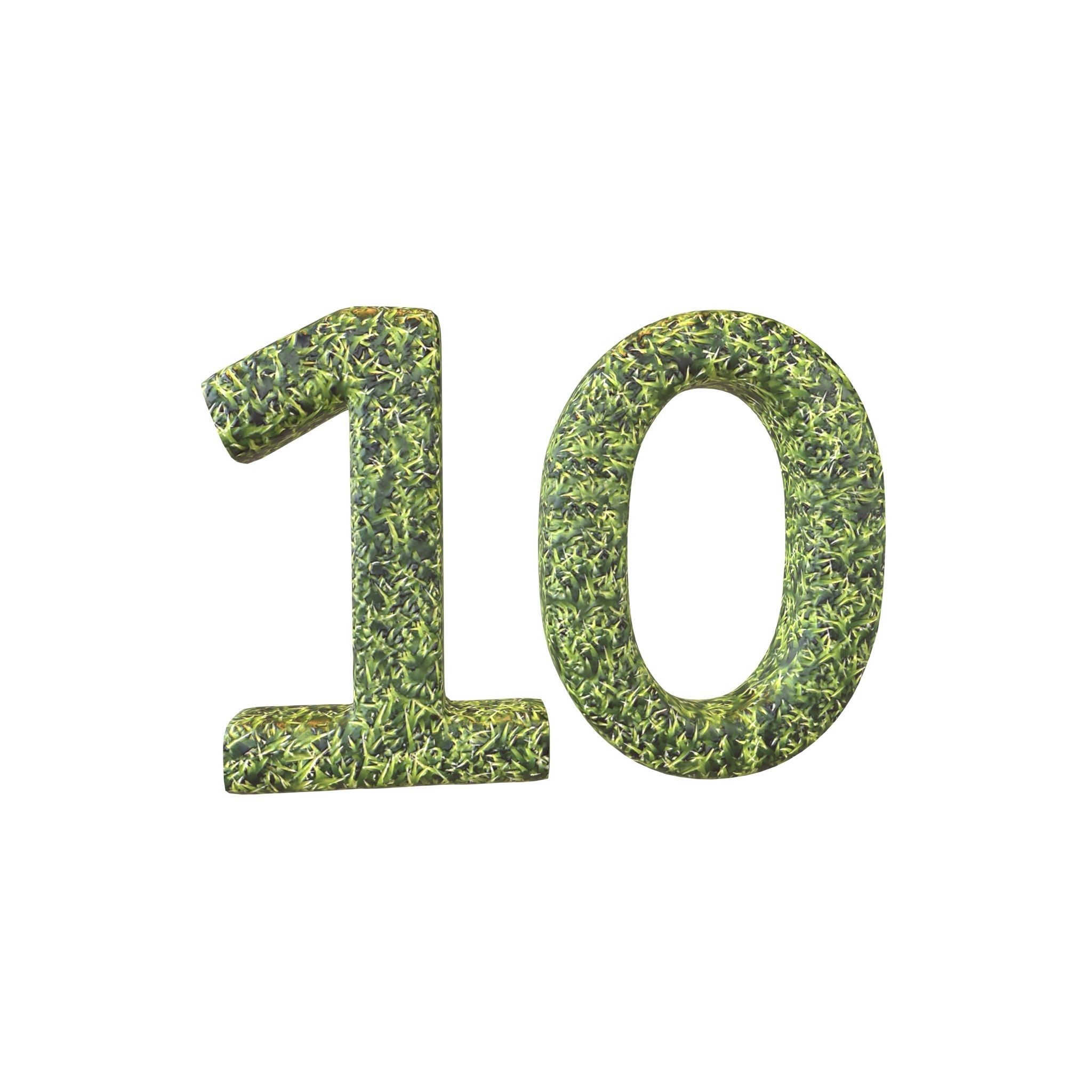 Grass Date Number Pack Vol 1 Low-poly 3D model_41