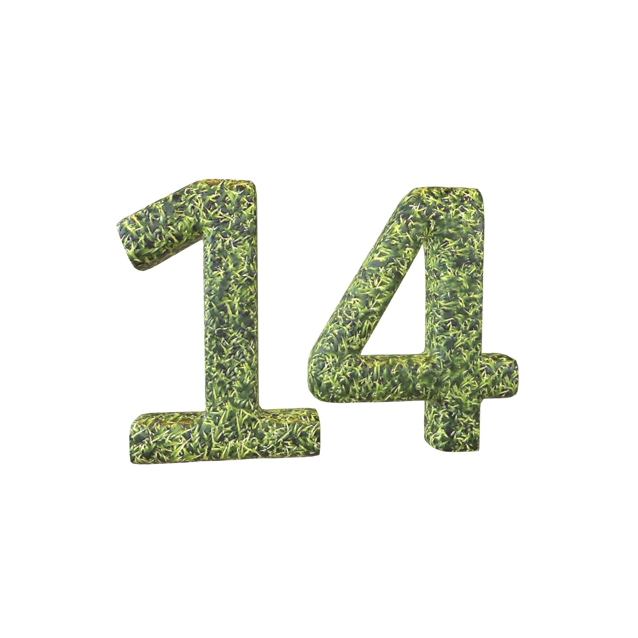 Grass Date Number Pack Vol 1 Low-poly 3D model_48