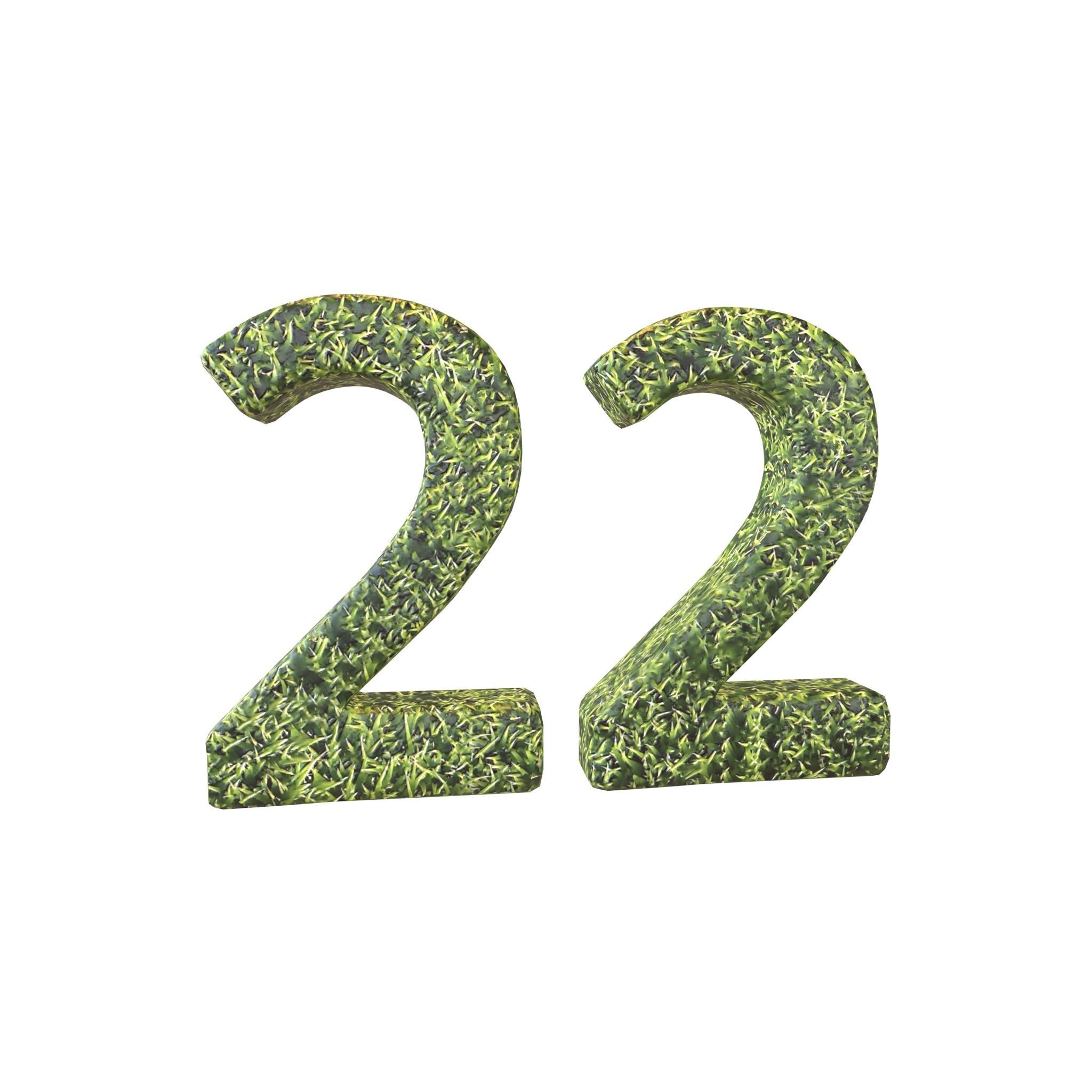 Grass Date Number Pack Vol 1 Low-poly 3D model_62