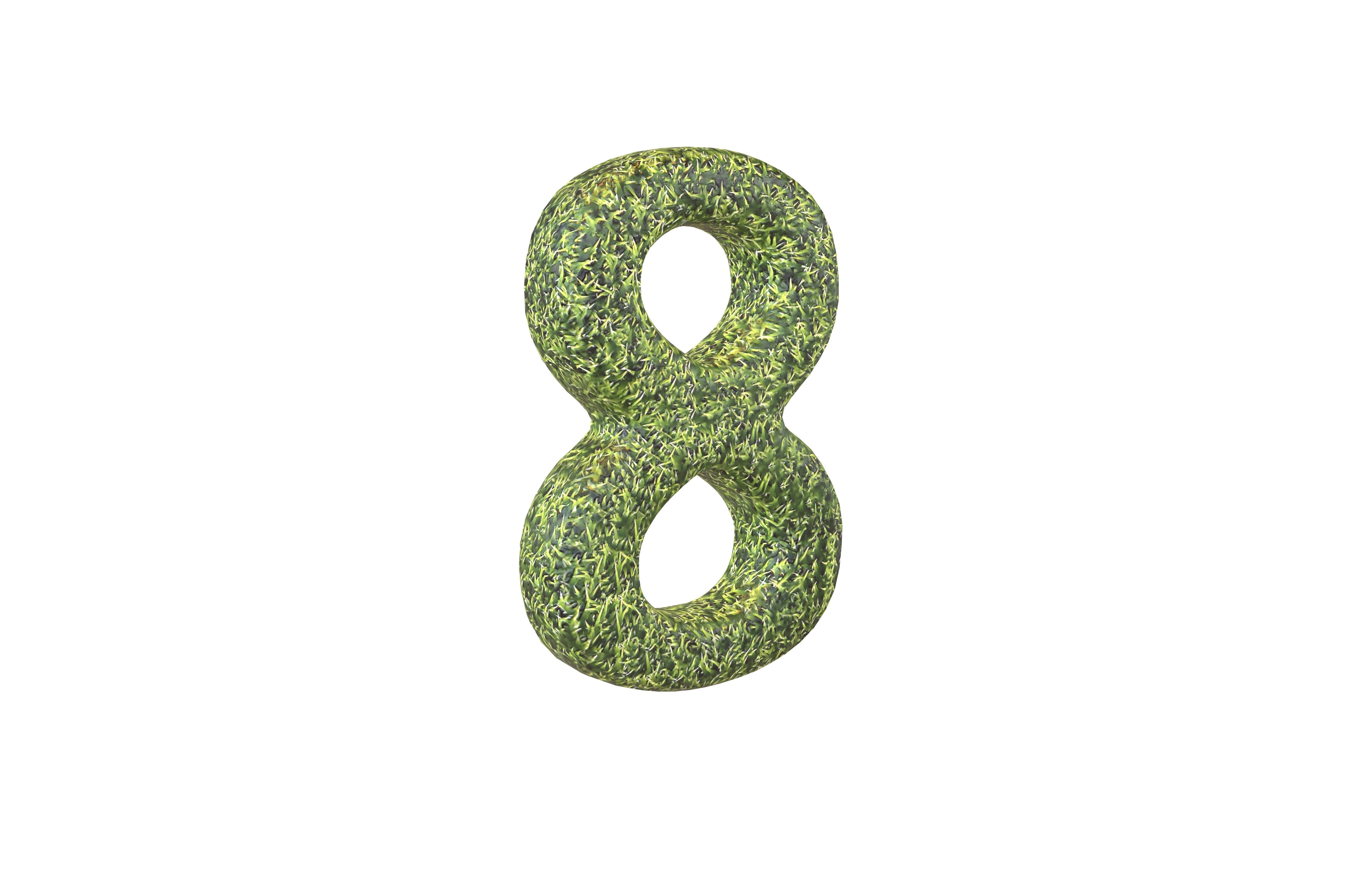 Grass Date Number Pack Vol 1 Low-poly 3D model_38