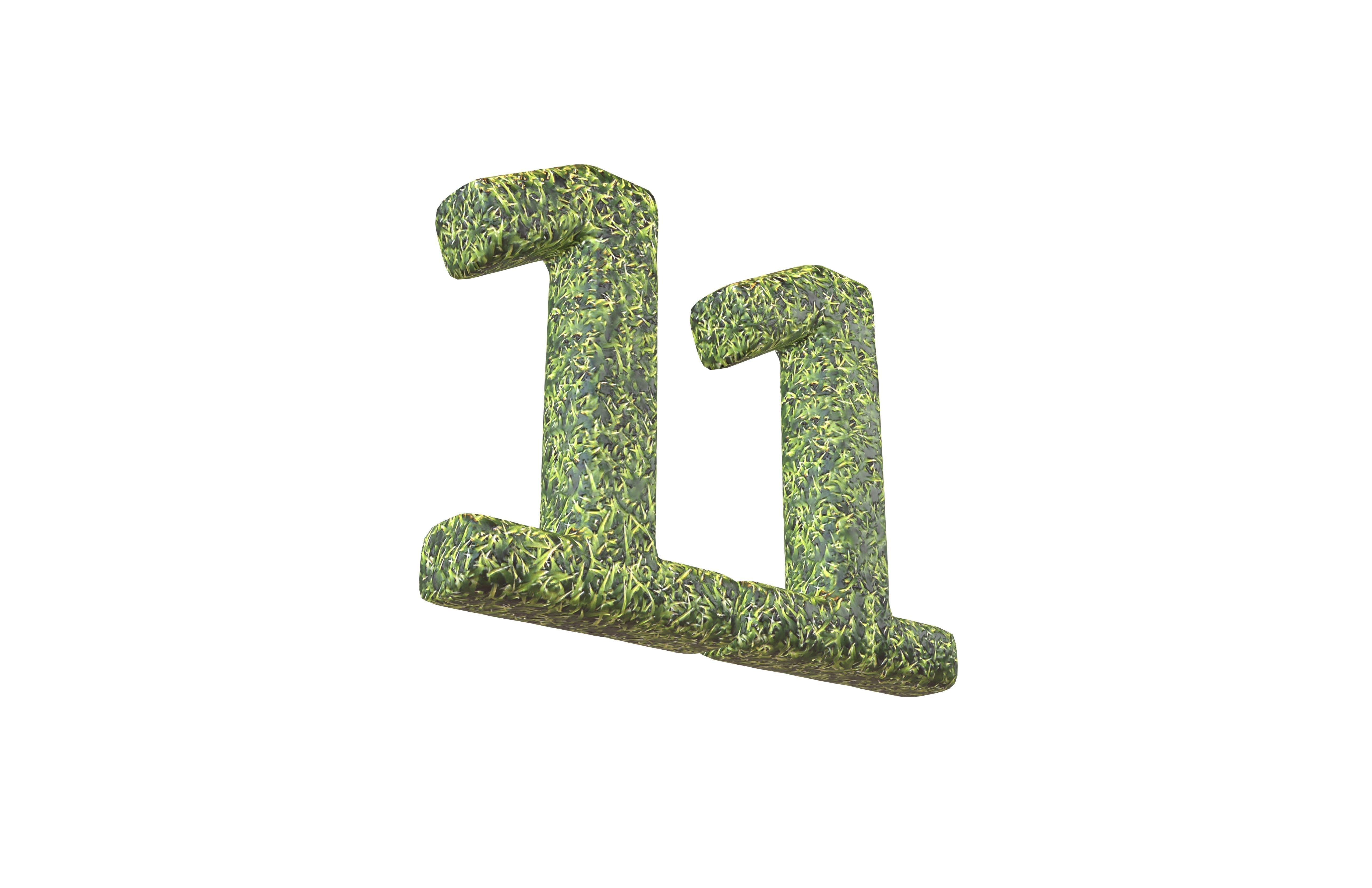 Grass Date Number Pack Vol 1 Low-poly 3D model_88