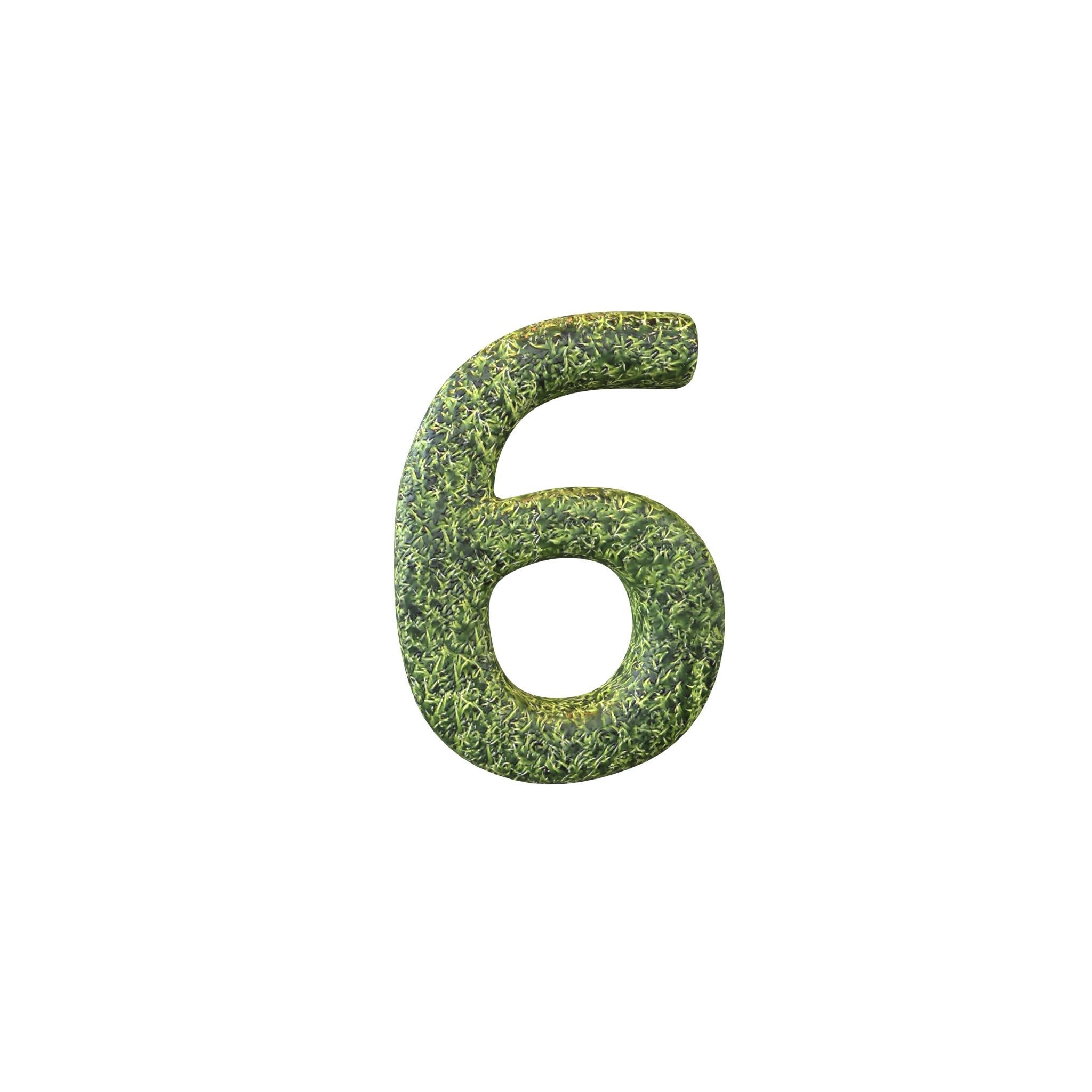 Grass Date Number Pack Vol 1 Low-poly 3D model_26