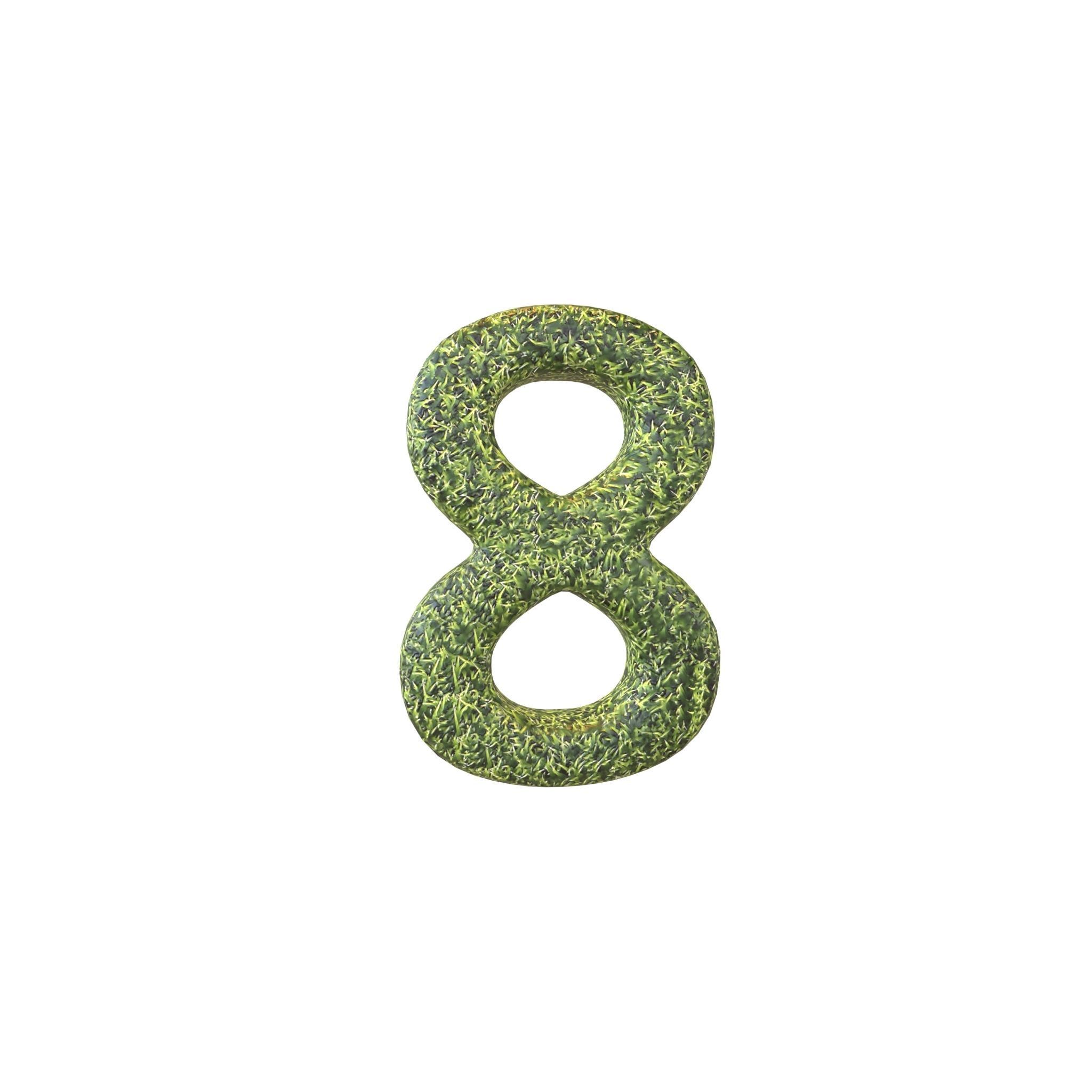 Grass Date Number Pack Vol 1 Low-poly 3D model_35