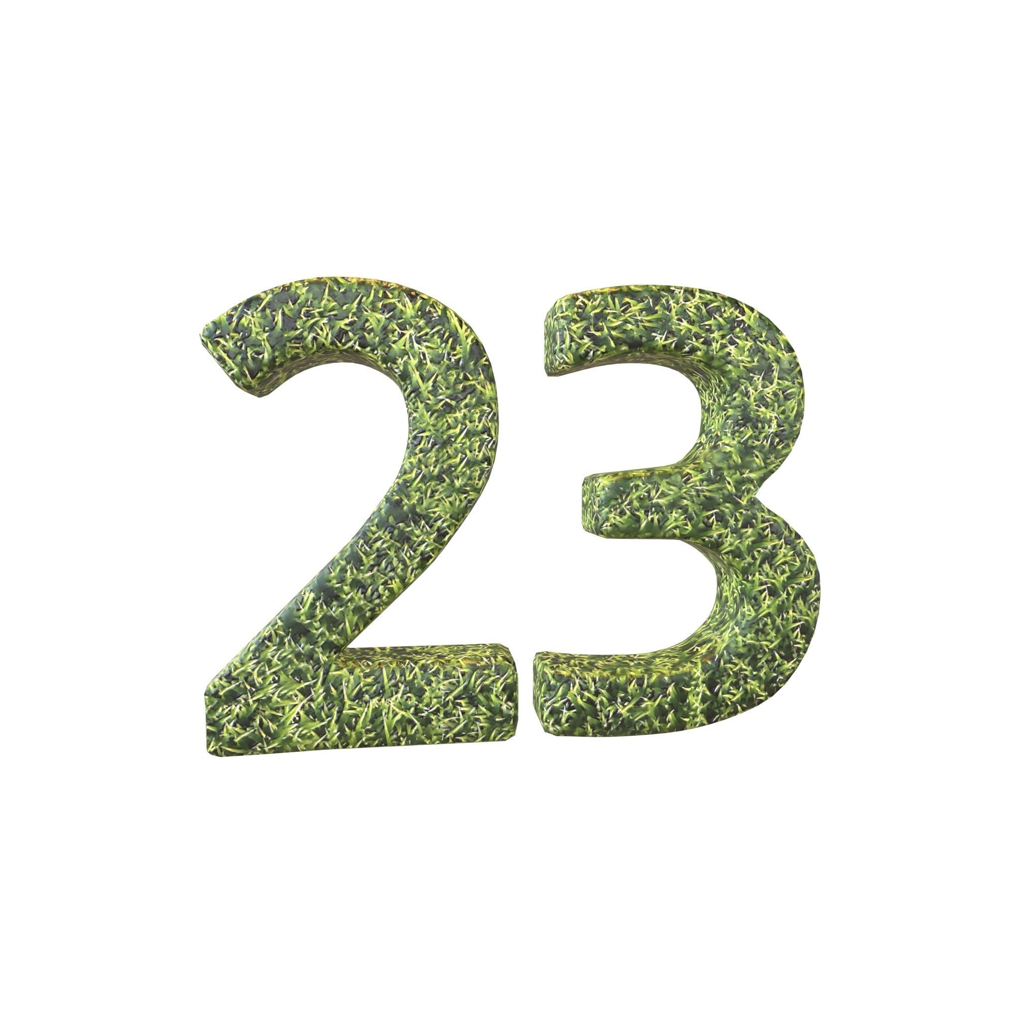 Grass Date Number Pack Vol 1 Low-poly 3D model_63