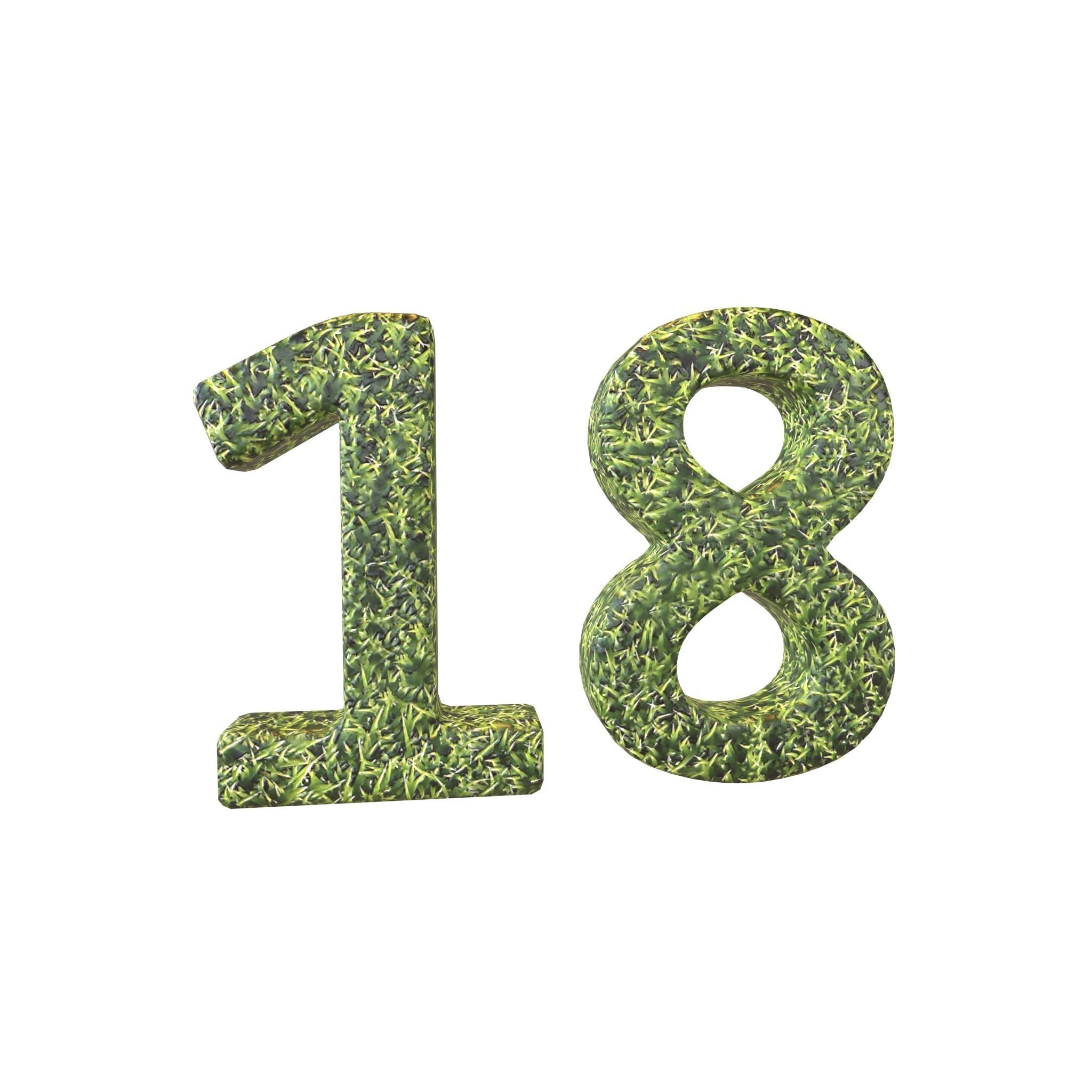 Grass Date Number Pack Vol 1 Low-poly 3D model_58