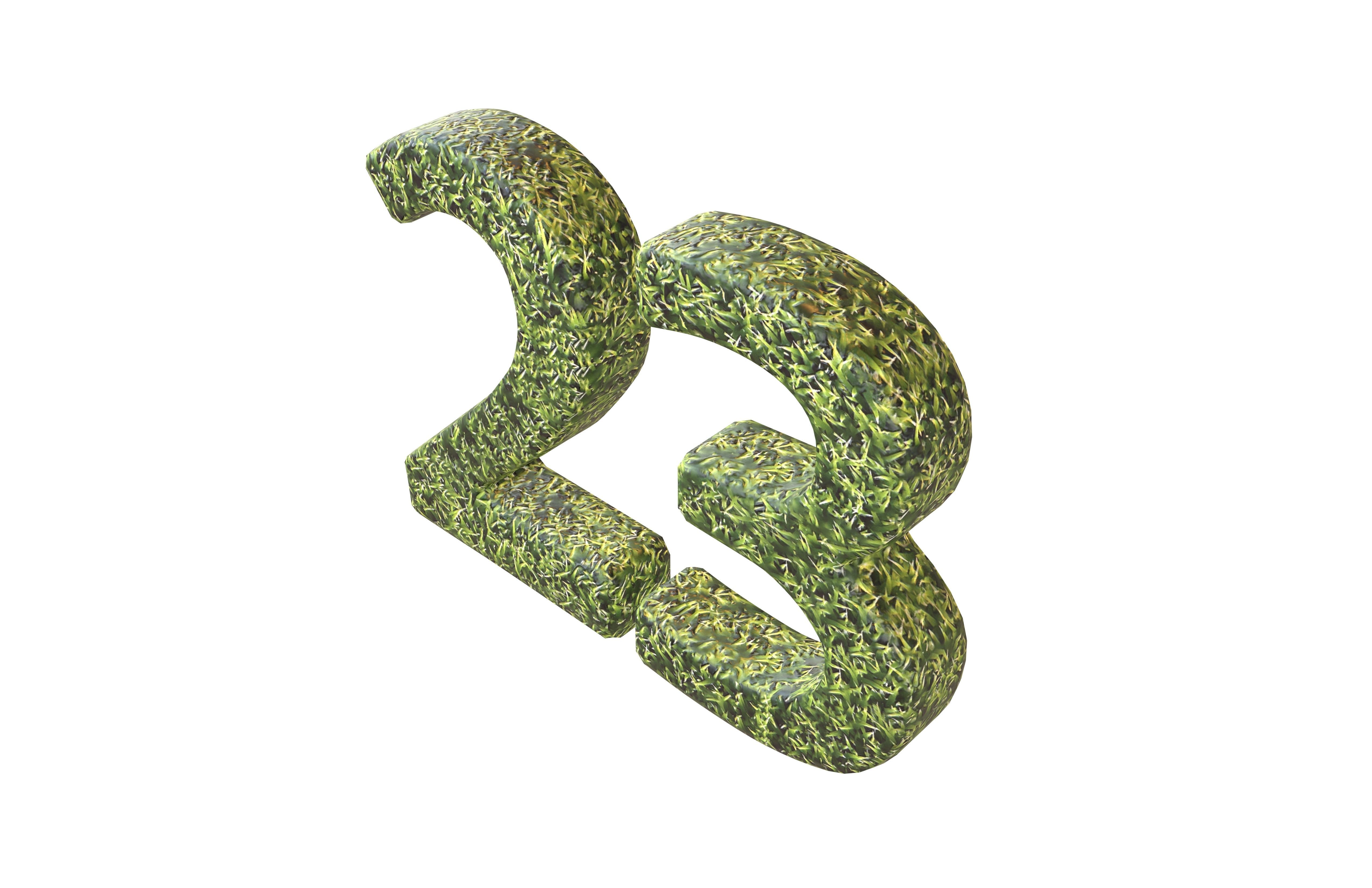 Grass Date Number Pack Vol 1 Low-poly 3D model_106