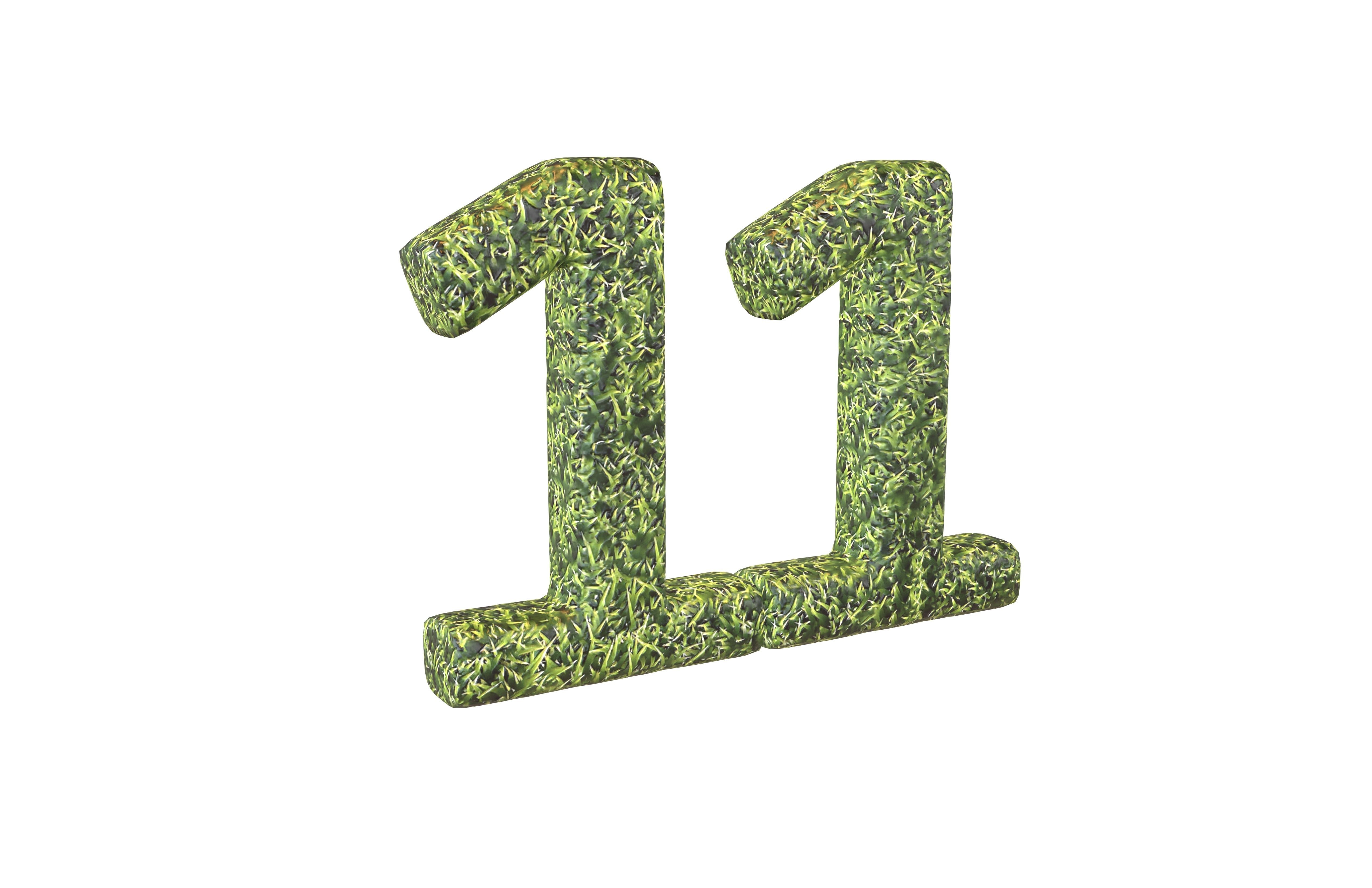 Grass Date Number Pack Vol 1 Low-poly 3D model_90