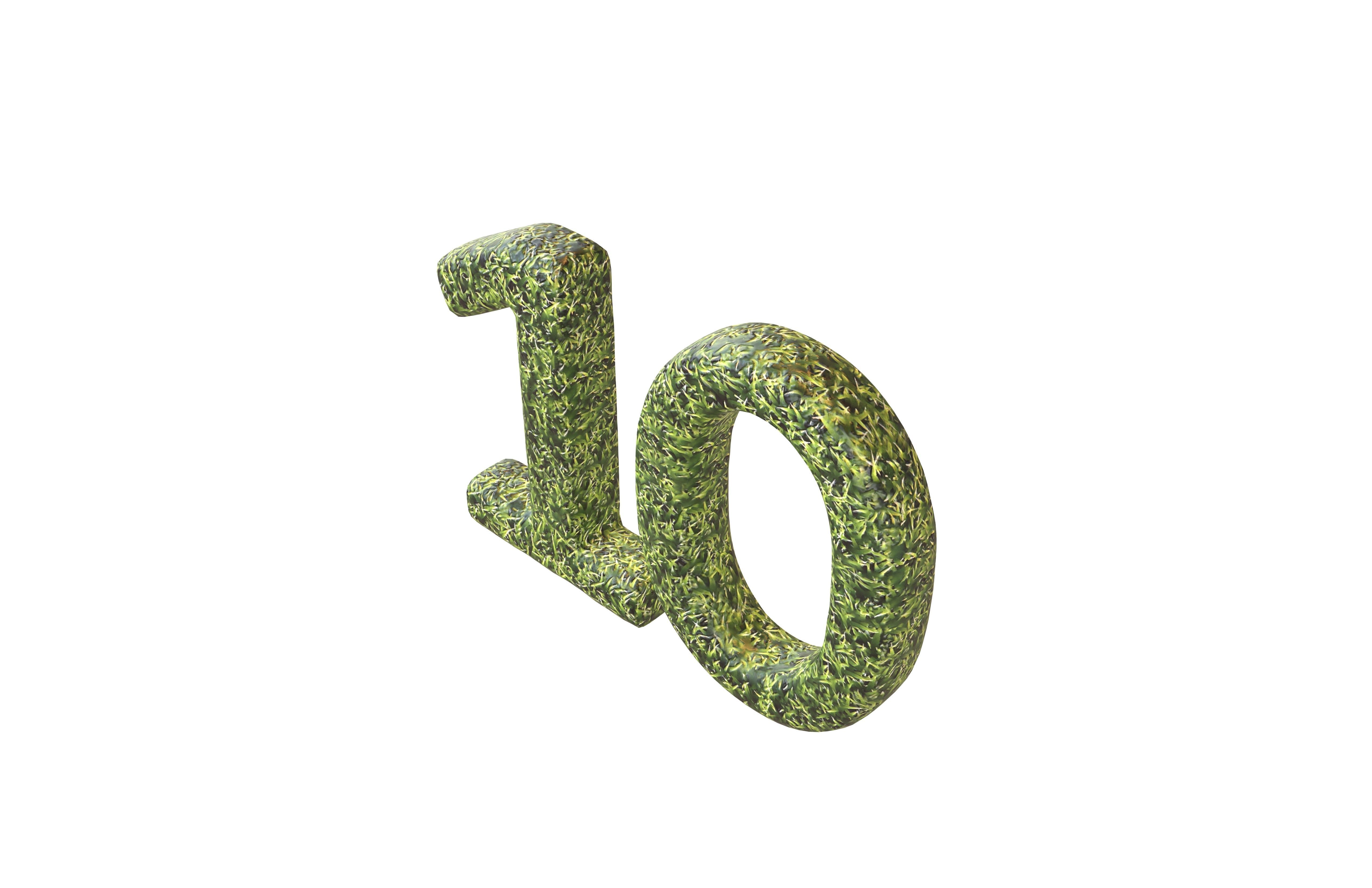 Grass Date Number Pack Vol 1 Low-poly 3D model_45