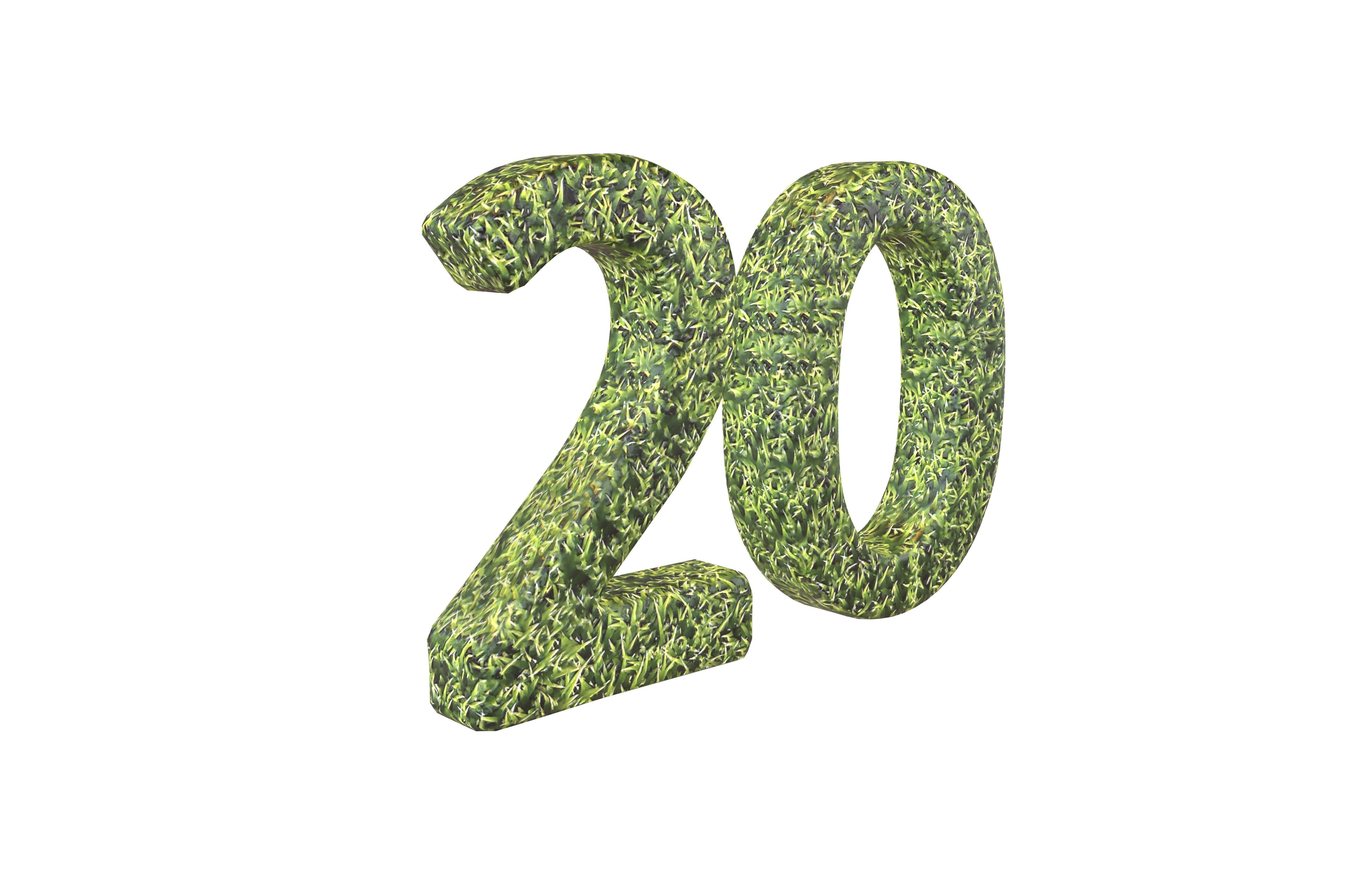 Grass Date Number Pack Vol 1 Low-poly 3D model_82