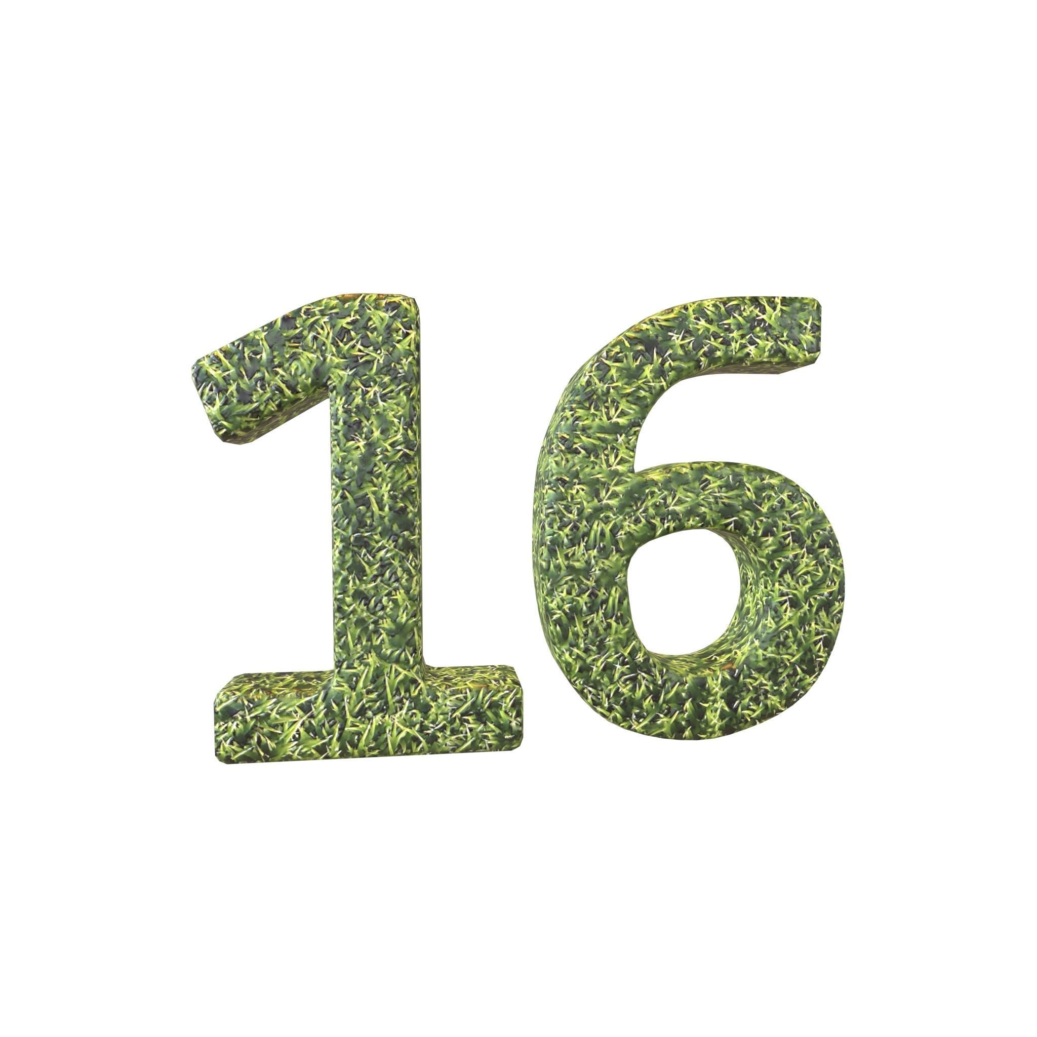 Grass Date Number Pack Vol 1 Low-poly 3D model_55