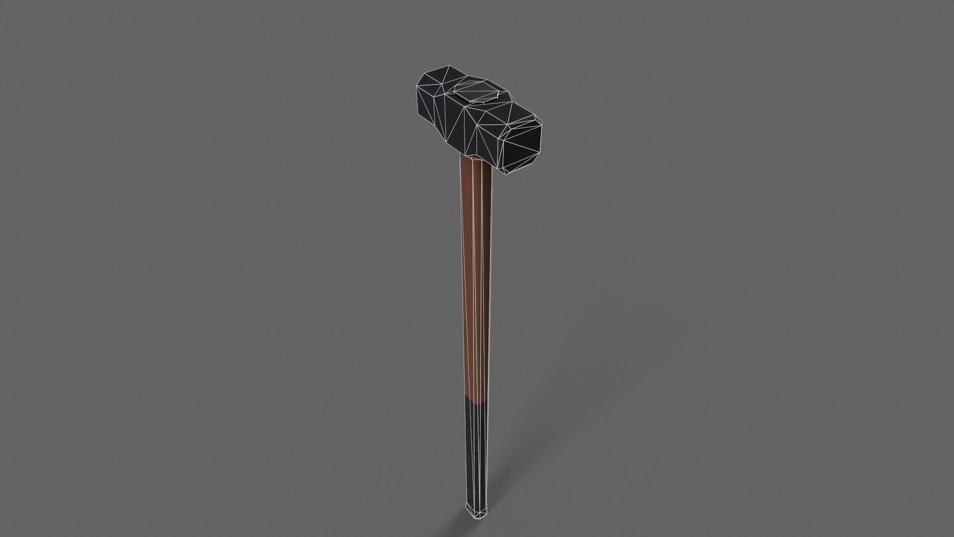 PBR Sledge Hammer V2e Low-poly 3D model_7