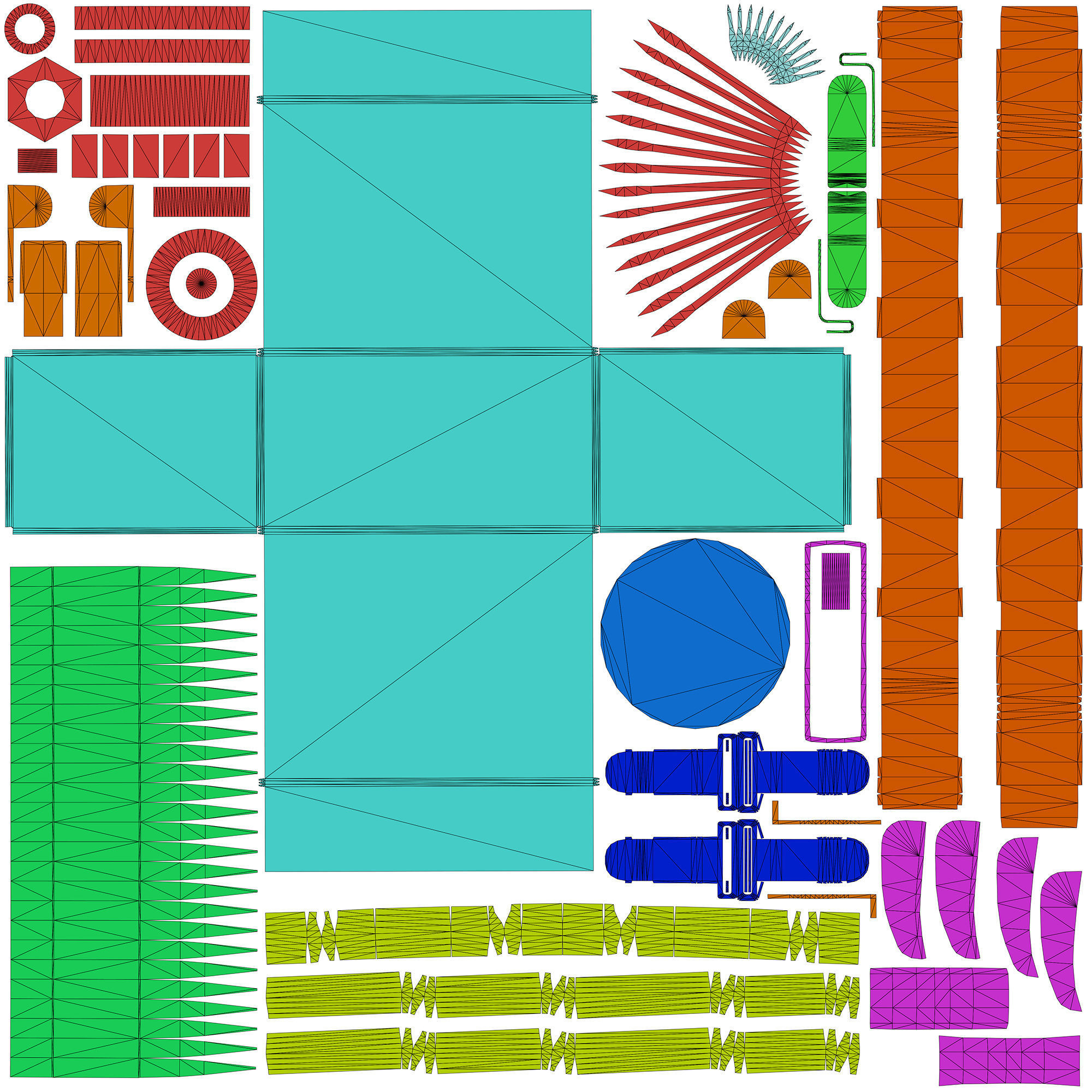 Retro Flashlight in On Position with Glowing Bulb Low-poly 3D model_24