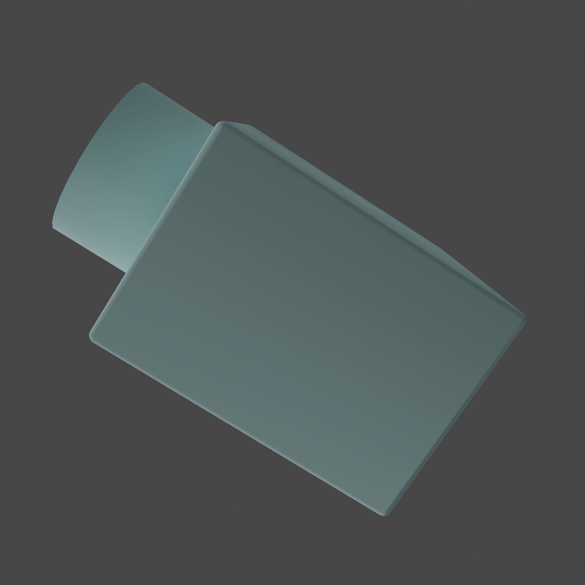 Retro Flashlight in On Position with Glowing Bulb Low-poly 3D model_17