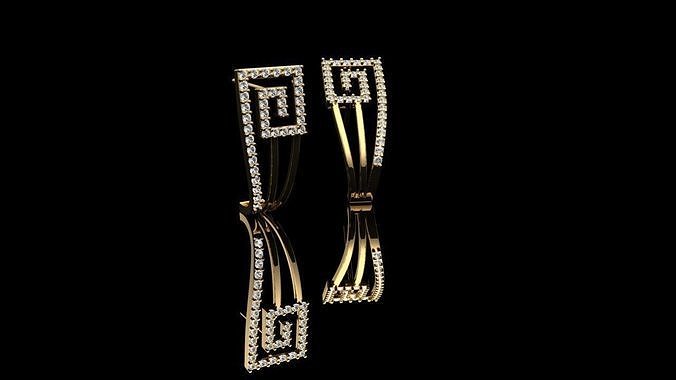 Unique Jewelry Earring 3D print model