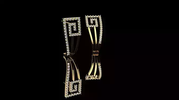 Unique Jewelry Earring 3D print model