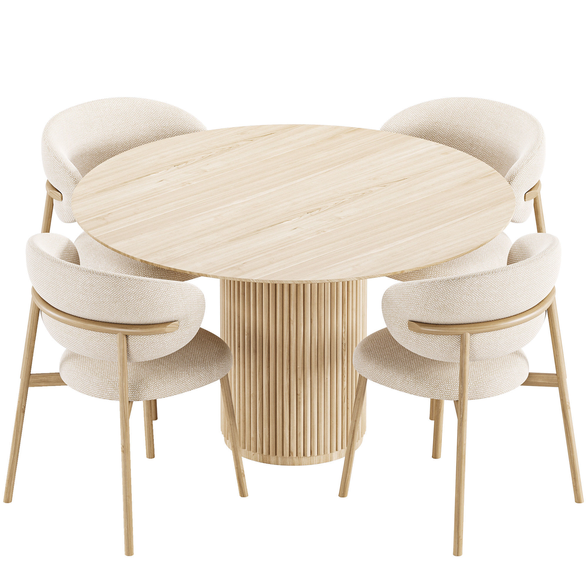 Dining Set 14 3D model_1