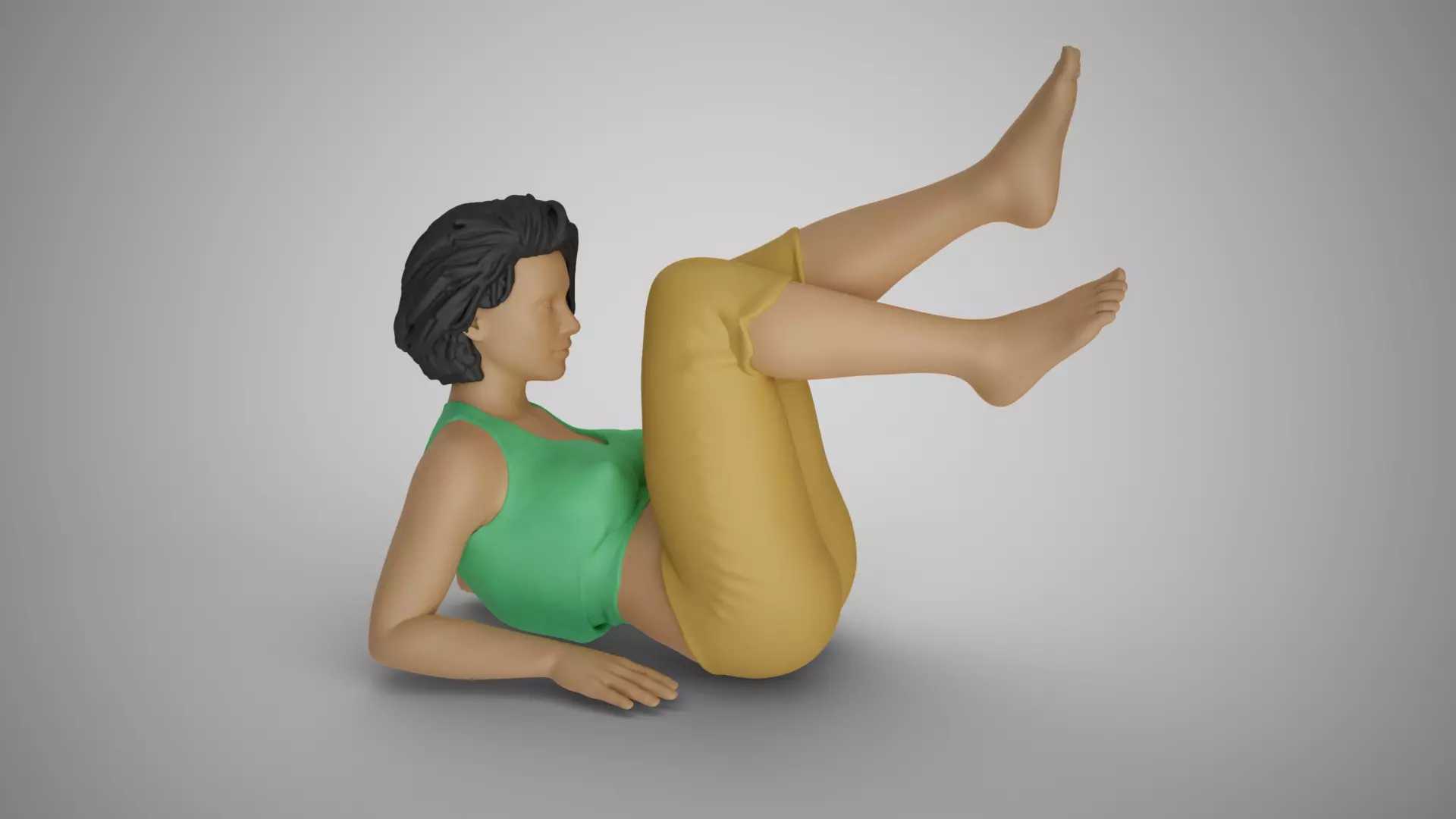 Girl Moving Legs 3D print model_0