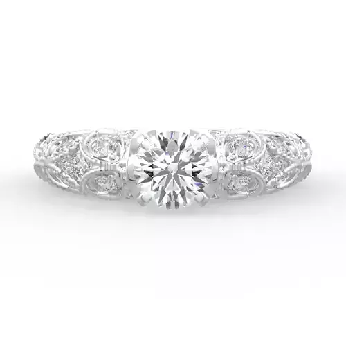solitaire ring classic round brand