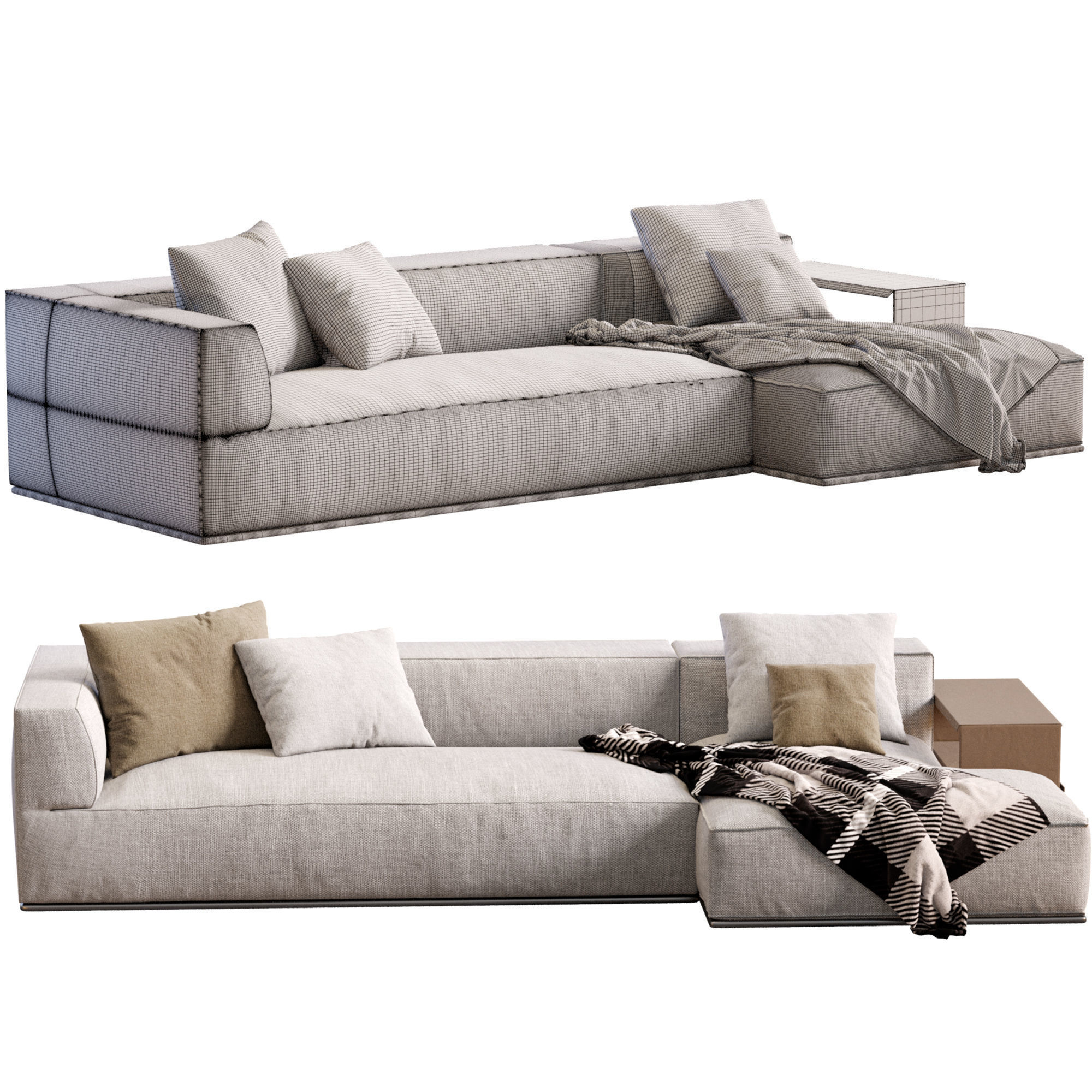 Sofa Perry By Flexform 3D model_13