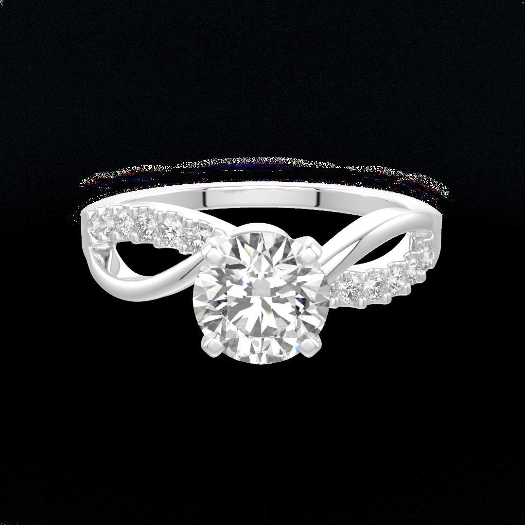 light weight diamond ring 3D print model_1
