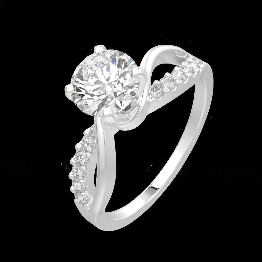 light weight diamond ring 3D print model_2
