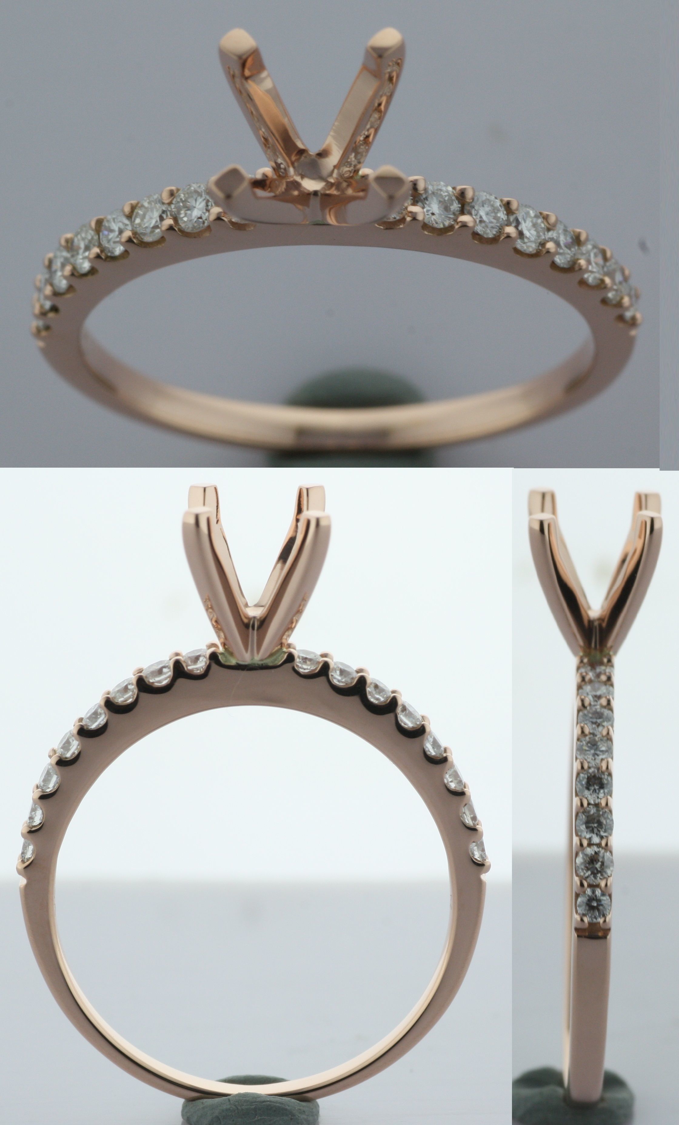 solitaire ring with simple  round stone band 3D print model_3